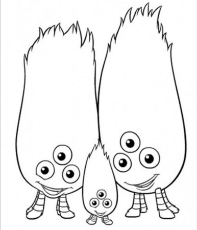 Family Aliens Coloring Page - Chicken Little Cartoon Coloring 