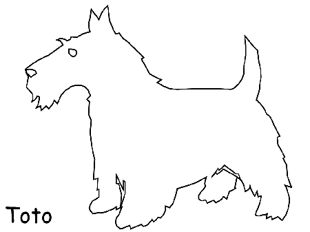 toto of oz Colouring Pages