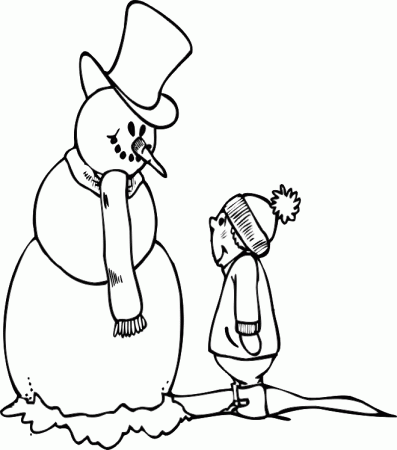 Frosty Snowman Coloring