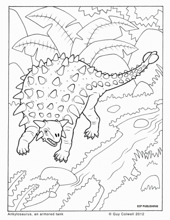 Ankylosaurus Coloring Page Sheet | 99coloring.com