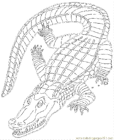 Coloring Pages Crocodile7 (Amphibians > Crocodile) - free 