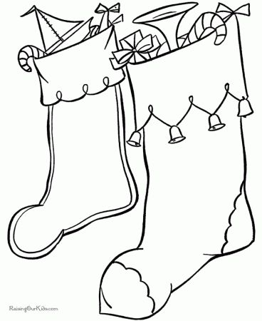 christmas stocking Colouring Pages (page 3)