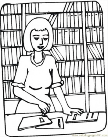 library book Colouring Pages