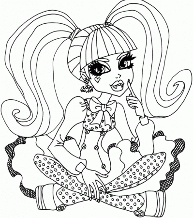 Monster High Is Thought Coloring Pages - Monster High Cartoon 