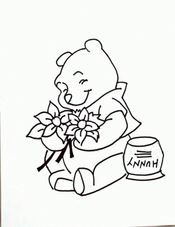 Pix For > Pooh Black And White