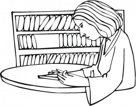 Library Coloring Pages : Precious Library Moments Coloring Page 