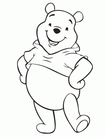 Cute Disney Pooh Bear Coloring Page | Free Printable Coloring Pages