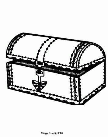 Treasure Chest - Free Coloring Pages for Kids - Printable 