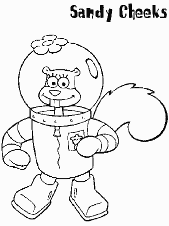 Sandy Cheeks Coloring Pages Images & Pictures - Becuo