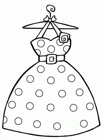 Dress Coloring Pages To Print | 99coloring.com