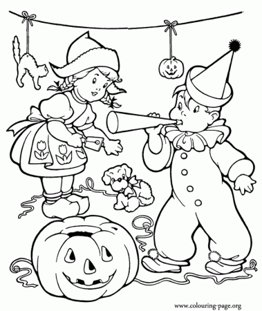 Halloween - Halloween party coloring page