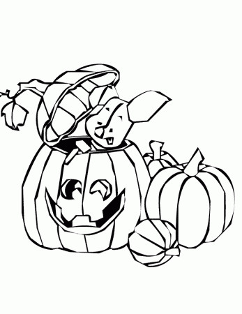 Coloring Pages: piglet in pumpkin coloring page piglet in pumpkin 