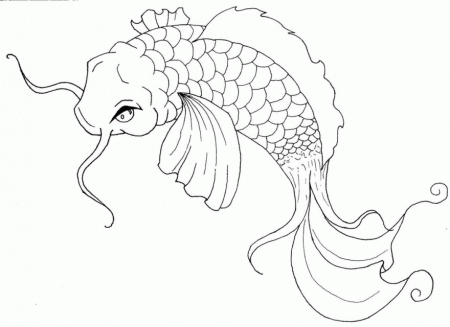 Koi Fish Coloring Pages Japanese Koi Fish Coloring Pages Kids 