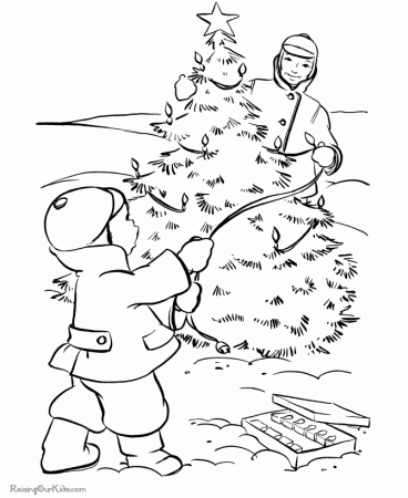 Free Christmas Tree Coloring Pages - 004