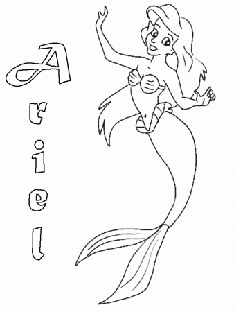 mermaid Colouring Pages (page 3)