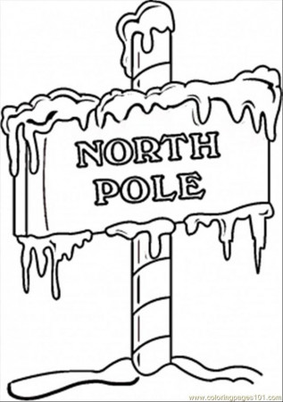 Coloring Pages North Pole Sign (Countries > North-South Poles 
