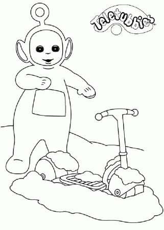 Teletubbies And Noo Noo Coloring Pages | download free printable 