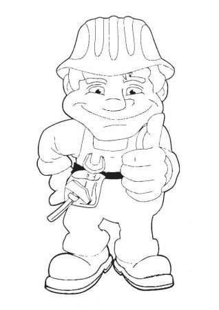 Coloring page construction worker - img 28476.