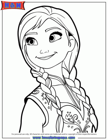 Portrait Of Anna Coloring Page | HM Coloring Pages