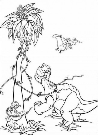 Tree Land Before Time Coloring Page Coloringplus 277984 Land 