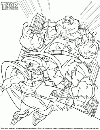 Thor coloring pages in the Coloring Library