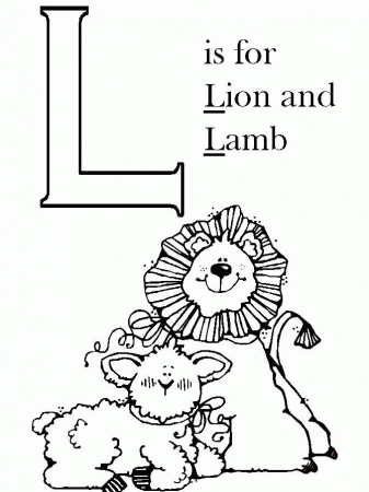 lion and lamb Colouring Pages (page 3)