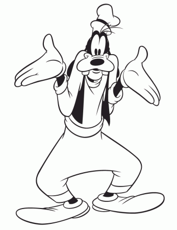 silly goofy coloring page goofy coloring pages | Inspire Kids