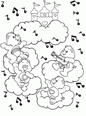 A Concert Music Care Bear Coloring Pages - Care Bears Coloring 