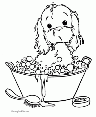 Printable Dog Coloring Sheets For Kids : Dogs Printable Coloring 