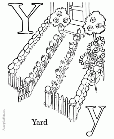 ABC coloring pages - Letter Y - 030