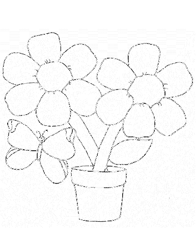 simple flowers Colouring Pages (page 2)
