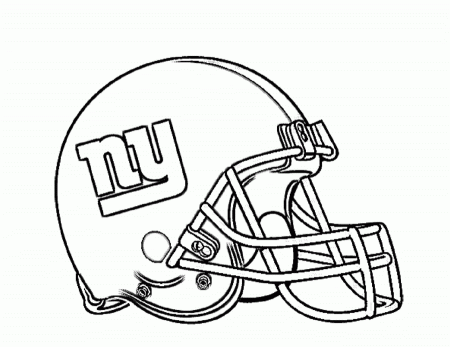 Football Helmet New York Giants Coloring Page For Kids - American 