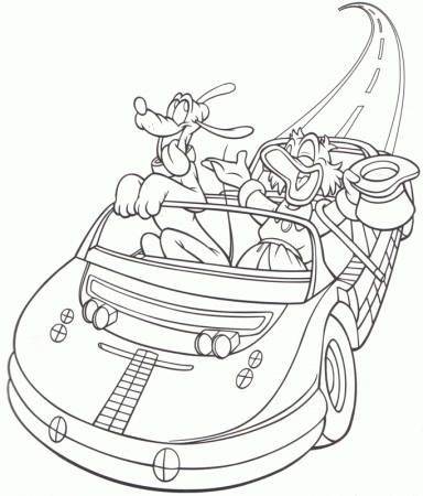 Epcot - Test Track - Uncle Scrooge McDuck & Pluto - Walt Disney 