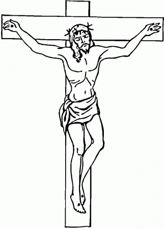 Jesus on the Cross Coloring Online | Super Coloring