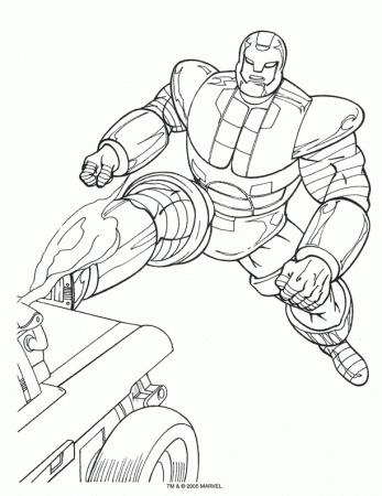 Free Coloring Pages Iron Man 2