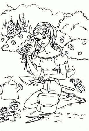 Free games for kids » Barbie fashion coloring pages 83