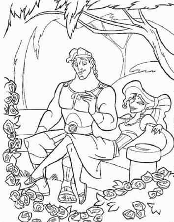 Hercules In Secret Garden Coloring Page Coloringplus 184695 