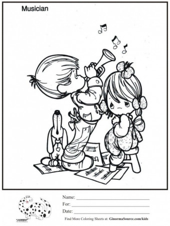 Music Coloring Page Kids | 99coloring.com