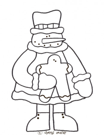 Snowman Coloring Pages - Christmas