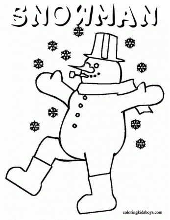 Free Printable Snowman Coloring Pages For Kids Snow Man Coloring 