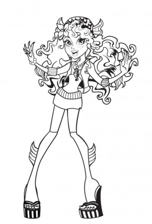 Happy Lagoona Blue Coloring Pages - Monster High Coloring Pages 