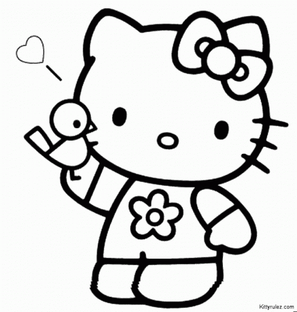 Hello kitty coloring pages printable pages a colorier