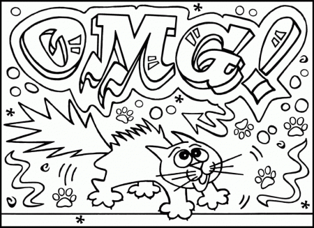 halloween graffiti Colouring Pages