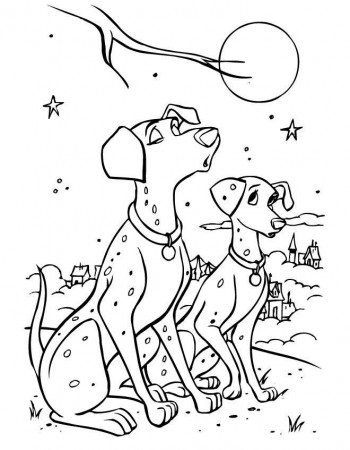 black white 101 Dalmatians Coloring page « Printable Coloring Pages
