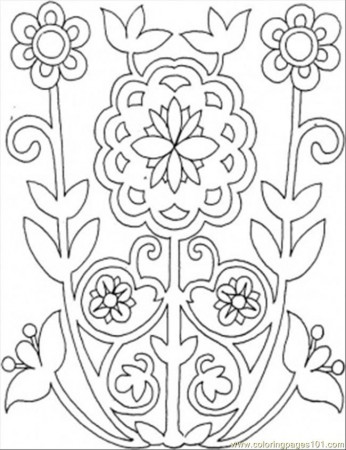 Coloring Pages Flowers From The Field (Other > Pattern) - free 