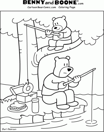 bear coloring pages of a cute little bear sneaking a donut