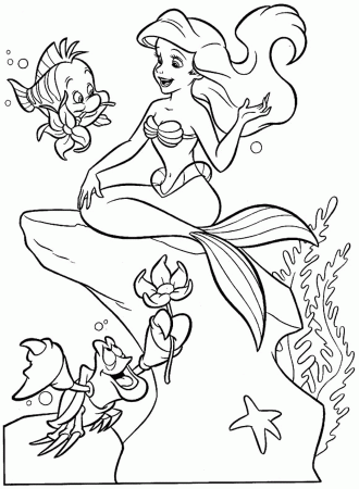 Little mermaid coloring pages for kids printable | coloring pages 
