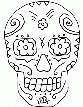 Skull And Day Of The Dead Coloring Pages