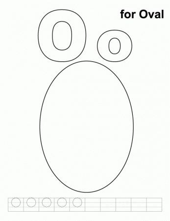 O for oval coloring page with handwriting practice | Download Free 