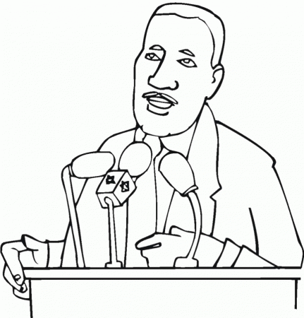 Martin Luther King Orate Coloring Pages - Figure Coloring Pages 